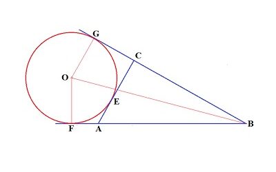 Usando segmentos tangentes a una circunferencia