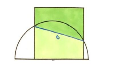 Problema de un cuadrado y un semicírculo